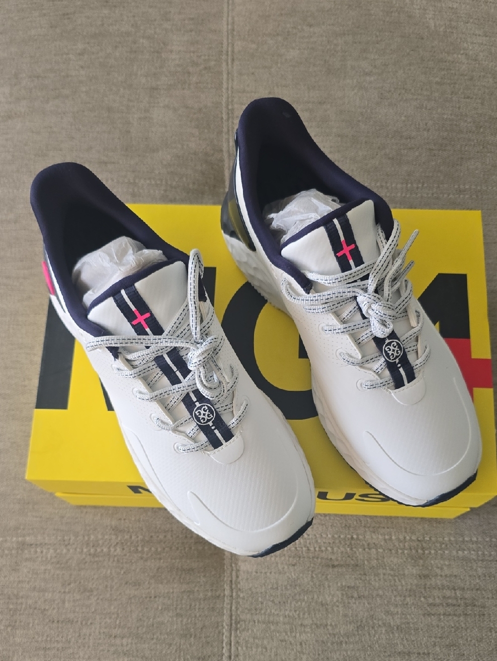 G/FORE GFORE MG4+ Solid Golf Shoe Sneaker Women's Size 8.5 Snow Twilight NEW - Picture 2 of 10